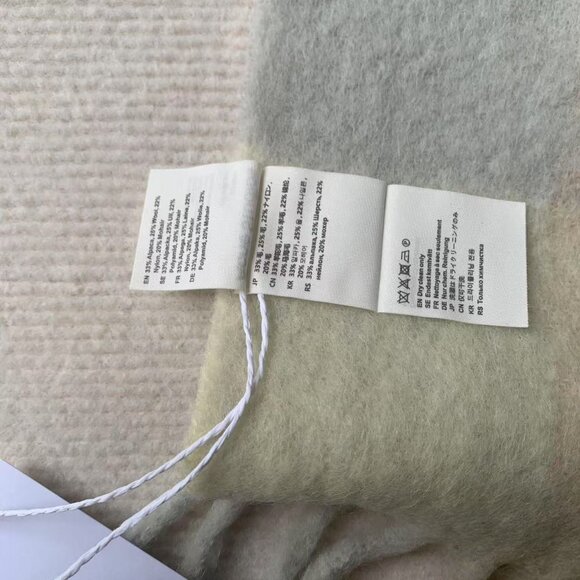 Vally Plaid Alpaca, Wool & Mohair Blend Scarf Acne Studios - Picture 4 of 4